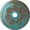 Ekena Millwork Spiral Ceiling Medallion (Fits Canopies up to 4"), 25 1/4"OD x 4"ID x 2"P, Copper Green Patina CM25SPCGS - alternate 1